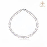 4A Grade Aurora Freshwater Pearl Double-Layer Necklace – S925 Silver Clasp